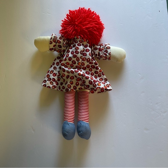 Handmade Raggedy Ann and Andy doll set embroidered face cloth vintage decor prop - Picture 6 of 12
